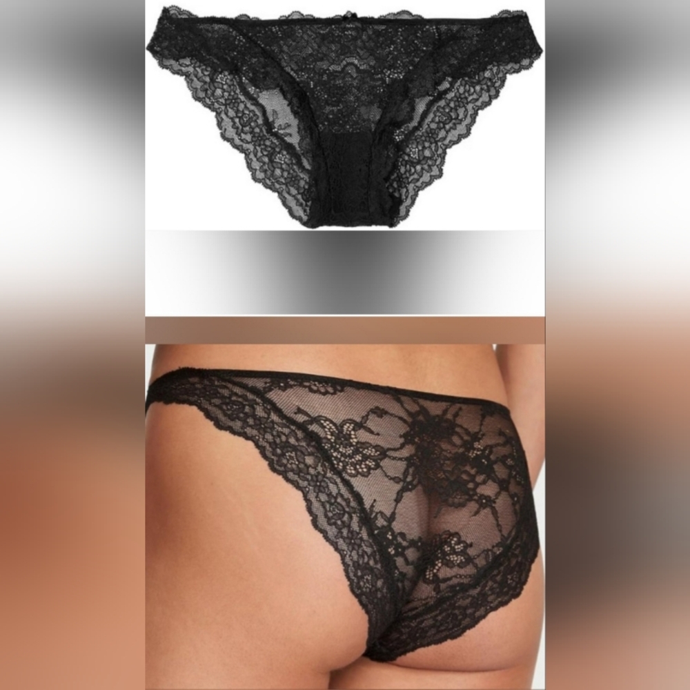 XXL Victoria's Secret Lace Cheekini Panty Black